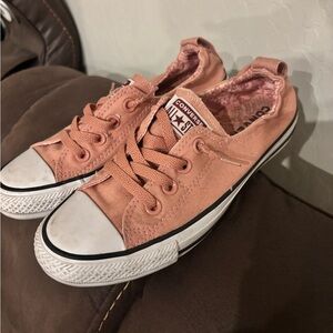 Converse Coral Low-Top Sneakers Shoes Slip On Size 7 Women’s